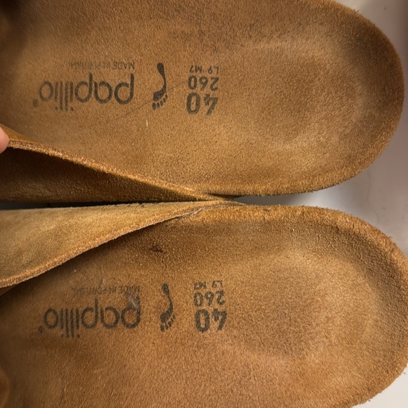Birkenstock Papillio Tan Suede Wedge Mules - Picture 8 of 9